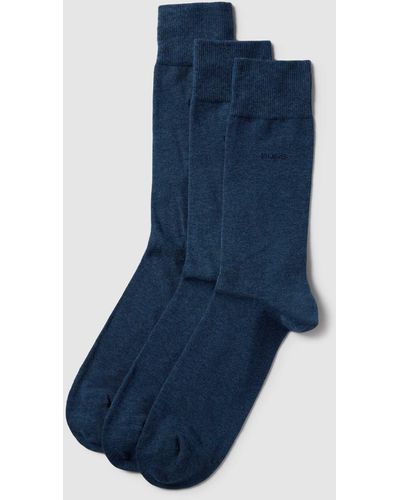 BOSS Sokken Met Labeldetail - Blauw