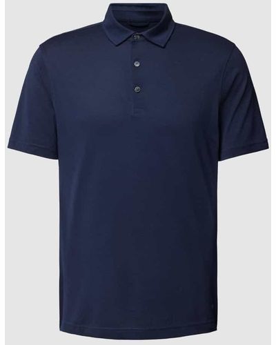 Brax Poloshirt mit kurzer Knopfleiste Modell 'Pepe' - Blau