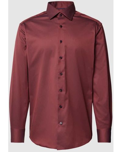 Eterna Modern Fit Premium Shirt mit Kentkragen - Rot
