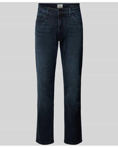 Camel Active Regular Fit Jeans im 5-Pocket-Design - Blau