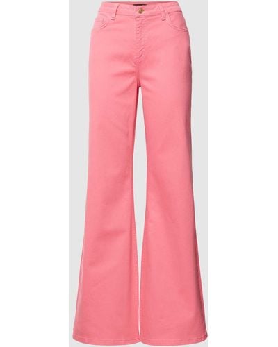 Smashed Lemon Flared Cut Jeans im 5-Pocket-Design - Pink