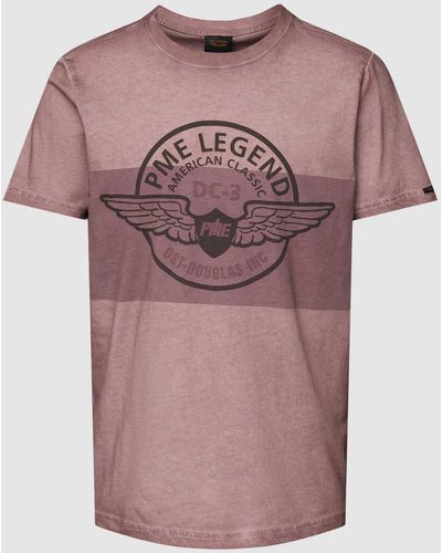 PME LEGEND T-shirt Met Logoprint - Roze