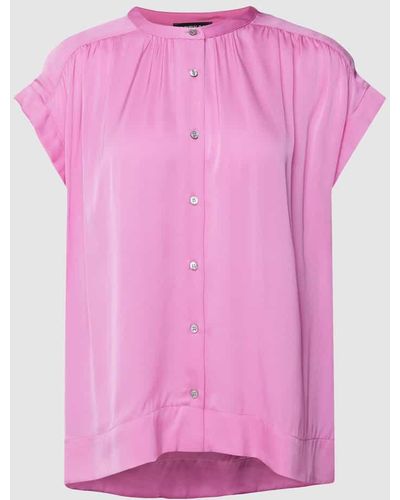 Repeat Cashmere Bluse mit Seitenschlitzen - Pink