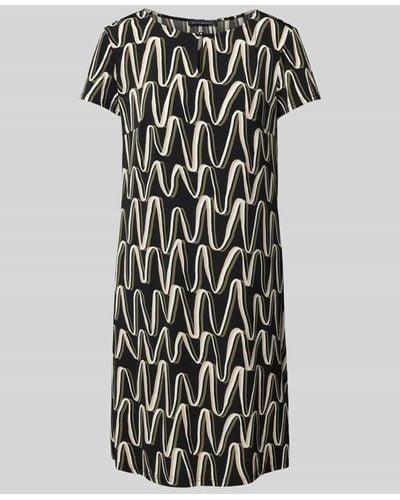 Betty Barclay Knielanges Kleid mit Allover-Muster - Schwarz
