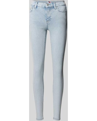 Tommy Hilfiger Skinny Fit Jeans im 5-Pocket-Design Modell 'NORA' - Blau