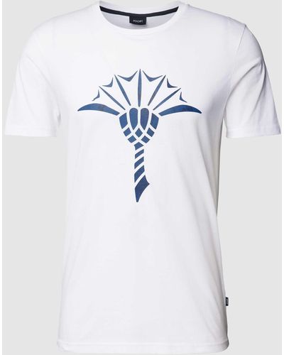 Joop! T-shirt Met Logoprint - Blauw