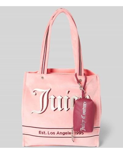Juicy Couture Shopper mit Label-Stitching Modell 'IRIS' - Pink