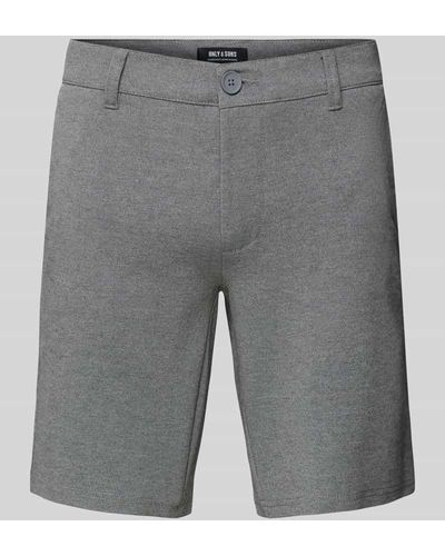 Only & Sons Shorts mit französischen Eingrifftaschen - Grau