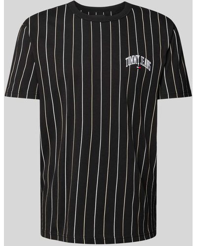 Tommy Hilfiger T-Shirt mit Streifenmuster - Schwarz