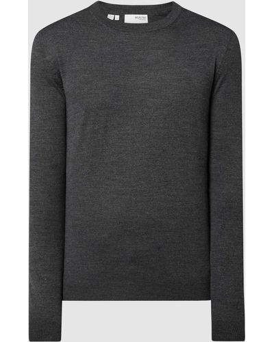 SELECTED Pullover aus Merinowollmischung Modell 'Town' - Mehrfarbig