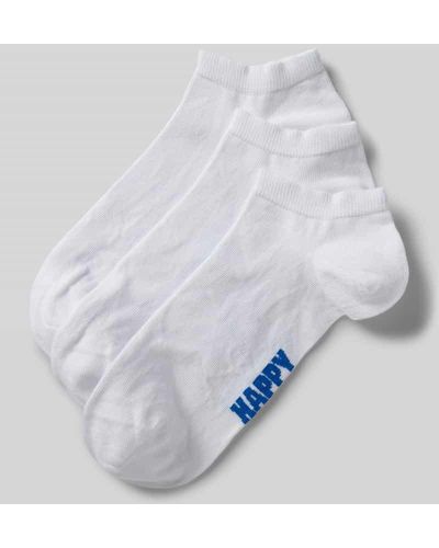 Happy Socks Sneakersocken im unifarbenen Design im 3er-Pack - Weiß