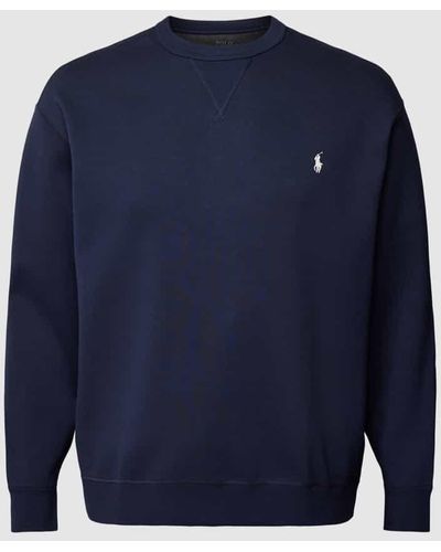 Ralph Lauren PLUS SIZE Sweatshirt mit Logo-Stitching - Blau