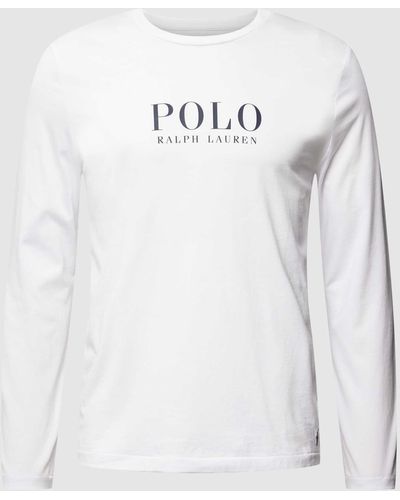 Polo Ralph Lauren Shirt Met Lange Mouwen En Labelprint - Grijs