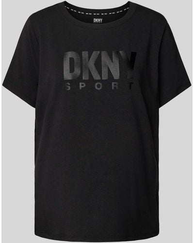 DKNY T-Shirt mit Label-Print - Schwarz
