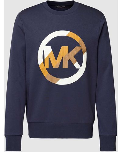 Michael Kors Sweatshirt Met Labeldetail - Blauw