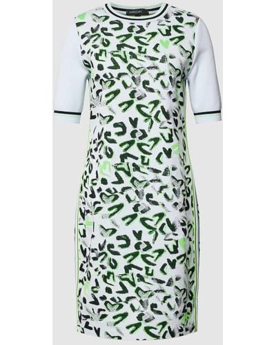 Marc Cain Knielanges Kleid mit Allover-Muster - Grün