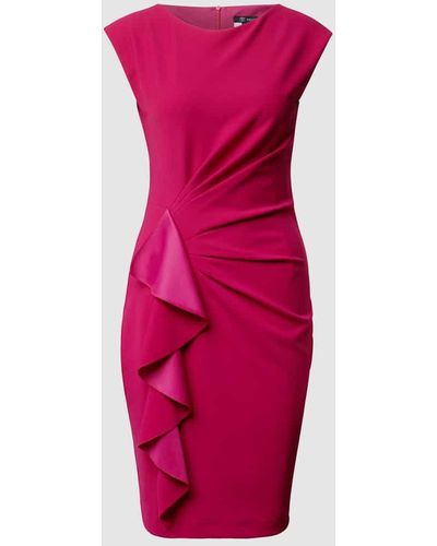 Paradi Ärmelloses Cocktailkleid mit Drapierung - Pink