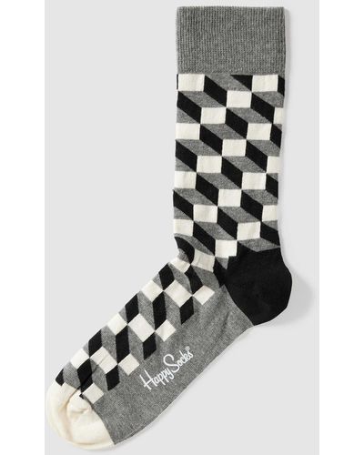 Happy Socks Sokken Met All-over Motief - Zwart