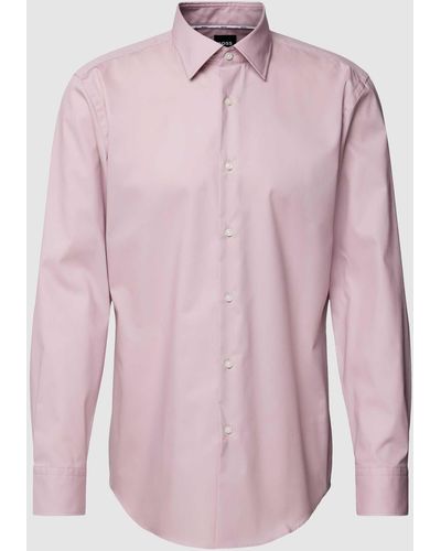 BOSS Regular Fit Business-Hemd mit Kentkragen - Pink