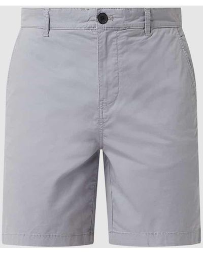 SELECTED Comfort Fit Chino-Shorts mit Stretch-Anteil - Grau