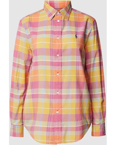 Polo Ralph Lauren Overhemdblouse Met Ruitpatroon - Roze