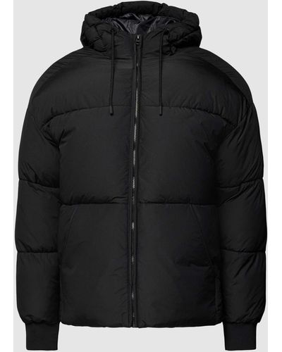 Jack & Jones Steppjacke mit Kapuze Modell 'SURFACE' - Schwarz