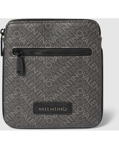 Valentino Bags Crossbody Bag mit Allover-Logo-Print - Grau
