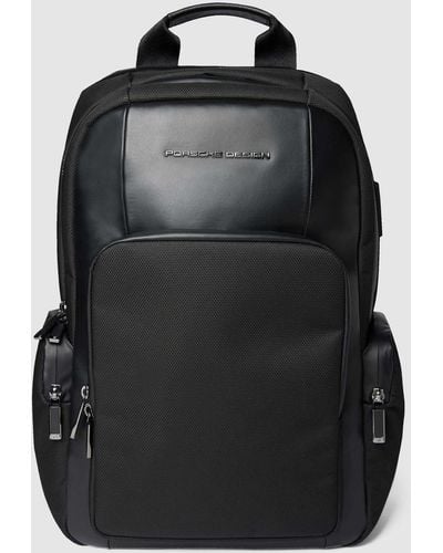 Porsche Design Rucksack mit Reißverschlusstaschen - Schwarz