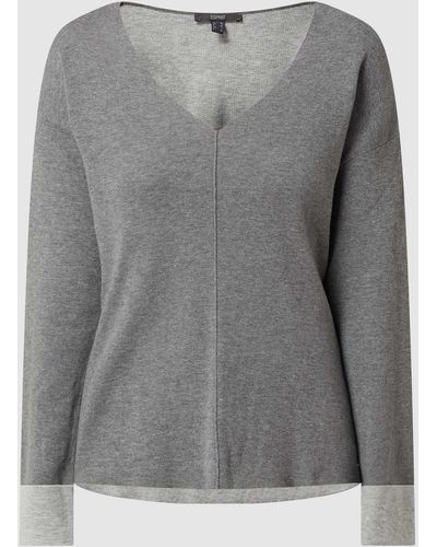 Esprit Pullover mit V-Ausschnitt - Grau