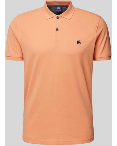 Lerros Regular Fit Poloshirt Met Logostitching - Oranje