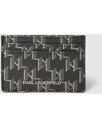 Karl Lagerfeld Kartenetui mit Schlüsselanhänger im Set - Grau
