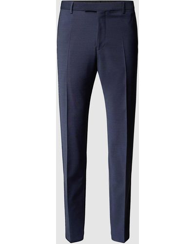 Strellson Slim Fit Pantalon Met Persplooien, Model 'flex Cross' - Blauw