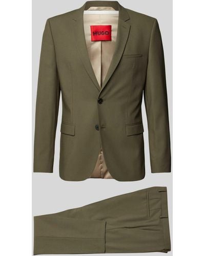 HUGO Slim Fit Anzug mit 2-Knopf-Sakko Modell 'Arti/Hesten' - Grün