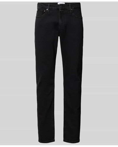 Calvin Klein Slim Fit Jeans im 5-Pocket-Design - Schwarz