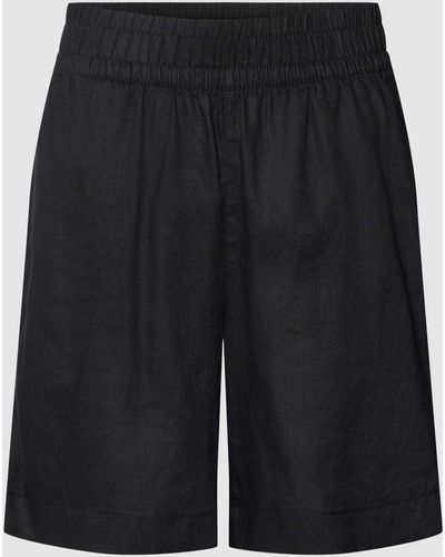 s.Oliver RED LABEL Shorts aus Leinen mit Eingrifftaschen - Schwarz