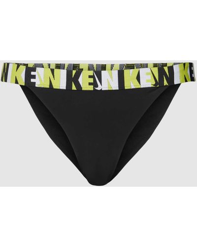 Nike Bikini-Hose mit Label-Print - Schwarz