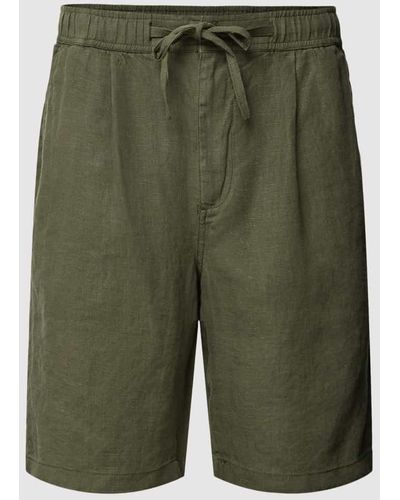 Knowledge Cotton Shorts mit Gesäßtaschen - Grün