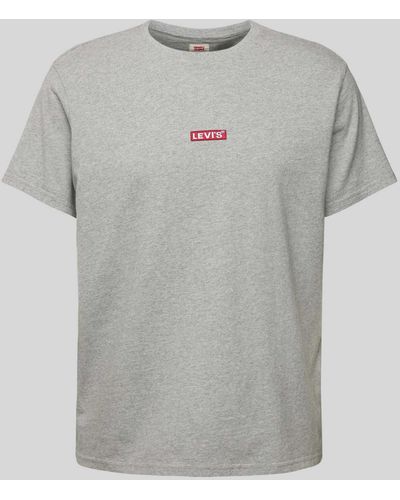Levi's Relaxed Fit T-Shirt mit Label-Patch Modell 'BABY' - Grau