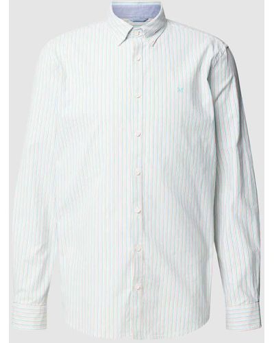maerz muenchen Regular Fit Freizeithemd mit Label-Stitching - Weiß