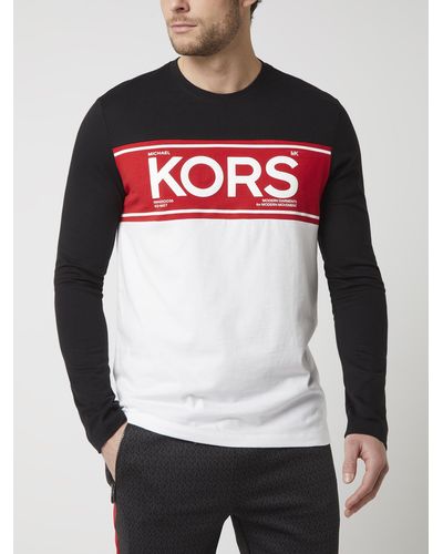 Michael Kors Shirt Met Lange Mouwen En Logo - Zwart