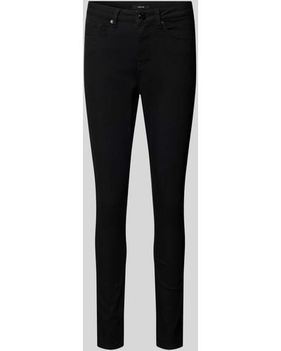 Opus Skinny Fit Jeans im 5-Pocket-Design Modell 'Elma' - Schwarz