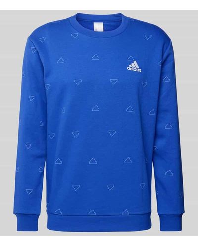 adidas Sweatshirt mit Rundhalsausschnitt - Blau