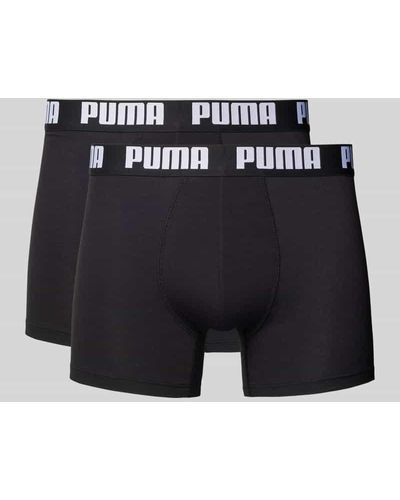 PUMA Trunks mit Label-Detail im 2er-Pack - Blau