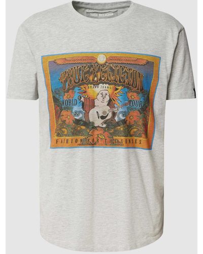 True Religion T-shirt Met Logoprint - Grijs