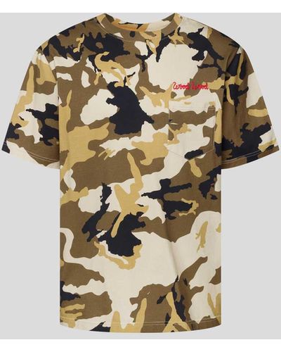 WOOD WOOD T-Shirt im Camouflage-Look - Mettallic