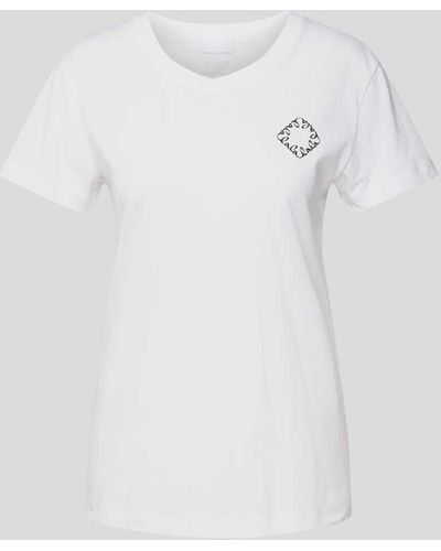 Lala Berlin T-Shirt mit Label-Print - Weiß