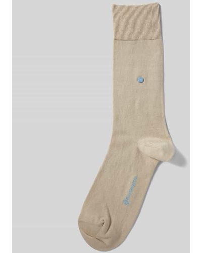Burlington Socken mit Label-Schriftzug Modell 'Lord' - Weiß