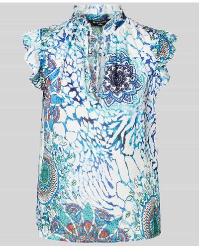 MARCIANO BY GUESS Bluse mit Allover-Print Modell 'MINA' - Blau