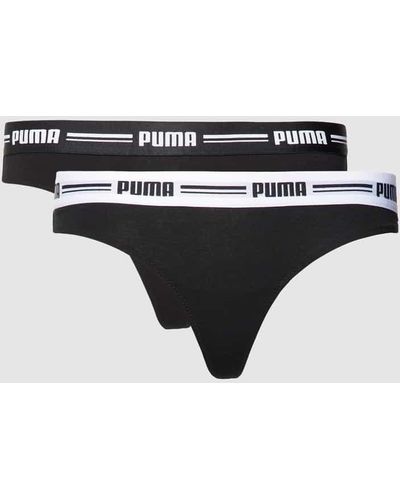 PUMA String mit elastischem Logo-Bund - Schwarz