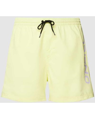 O'neill Sportswear Badehose mit Label-Print Modell 'Cali' - Gelb